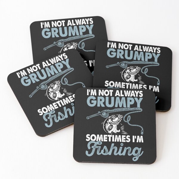 Item preview, I'm Not Always Grumpy Sometimes I'm Fishing - Vintage Fishing Lovers  designed and sold by Smix Pixels.