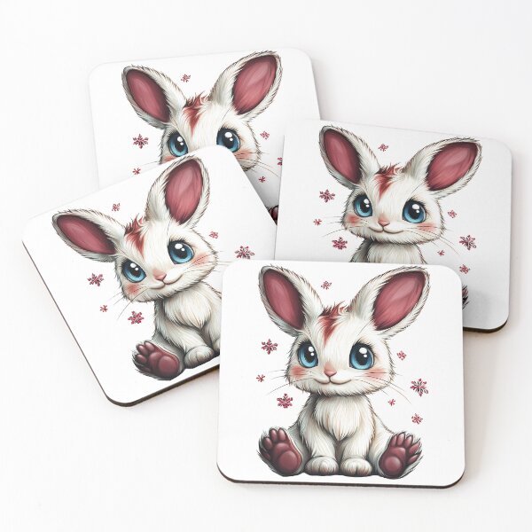Item preview, Adorable Bunny Art, Cute Rabbit Illustration, Festive White Bunny, Seasonal Bunny Design, Charming Rabbit Decor designed and sold by BukkyStory.