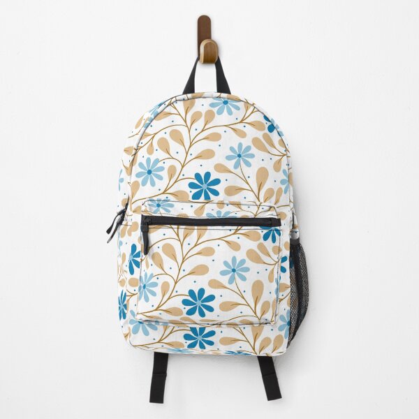 Item preview, Trailing floral in Cyan and Cream designed and sold by kalaauniverse_art_studio.