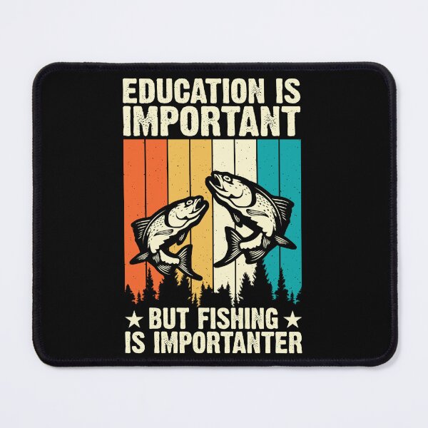 Artikelvorschau, Bildung ist wichtig, aber Angeln ist wichtiger - Vintage Sunset Fishing Lovers entworfen und verkauft von Smix Pixels.