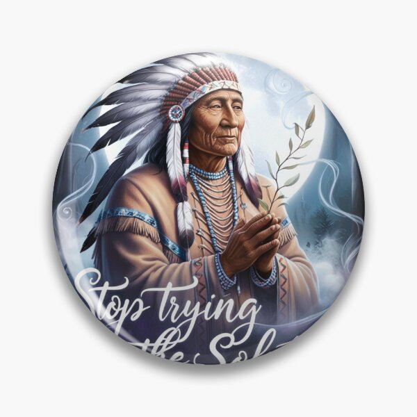 Item preview, "Ancestral Wisdom - Native American Chief Portrait" designed and sold by SJZDesign.