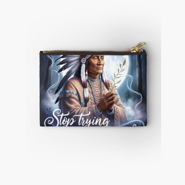 Item preview, "Ancestral Wisdom - Native American Chief Portrait" designed and sold by SJZDesign.