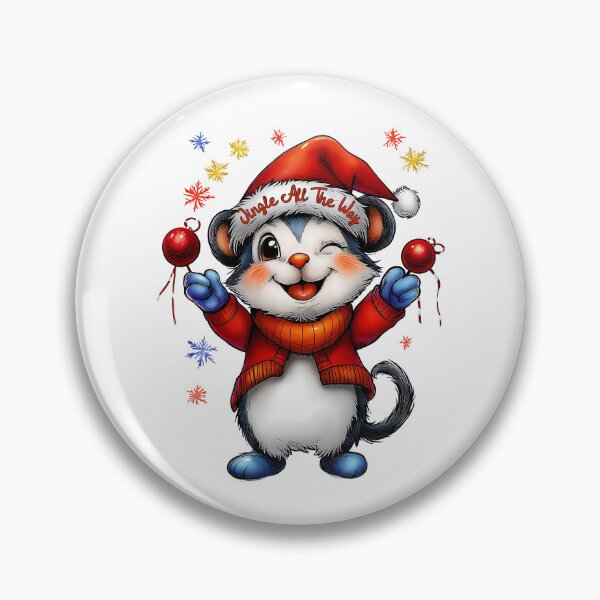 Item preview, Jingle All The Way Design, Festive Animal Illustration, Christmas Mouse Art, Holiday Cheer Artwork, Cute Winter Animal designed and sold by BukkyStory.