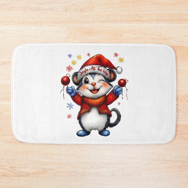 Item preview, Jingle All The Way Design, Festive Animal Illustration, Christmas Mouse Art, Holiday Cheer Artwork, Cute Winter Animal designed and sold by BukkyStory.