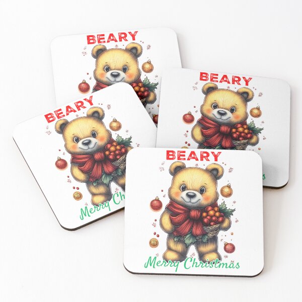 Item preview, Beary Merry Christmas, Festive Bear Design, Cute Holiday Bear, Christmas Animal Illustration, Cozy Teddy Artwork designed and sold by BukkyStory.