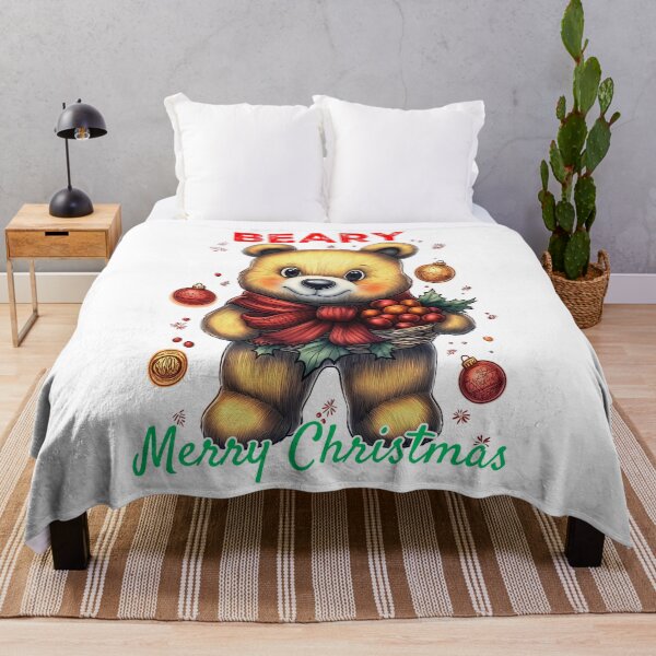 Item preview, Beary Merry Christmas, Festive Bear Design, Cute Holiday Bear, Christmas Animal Illustration, Cozy Teddy Artwork designed and sold by BukkyStory.