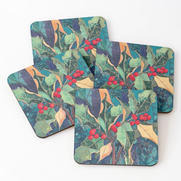 Item preview, Midwinter Holly art brut style designed and sold by EpicFoxArt.
