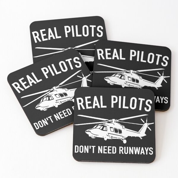 Item preview, Real Pilots Don't Need Runways - Pilot Helicopter Funny Gift designed and sold by crenaviolena.