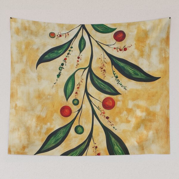 Item preview, Midwinter Mistletoe 2 art brut style designed and sold by EpicFoxArt.