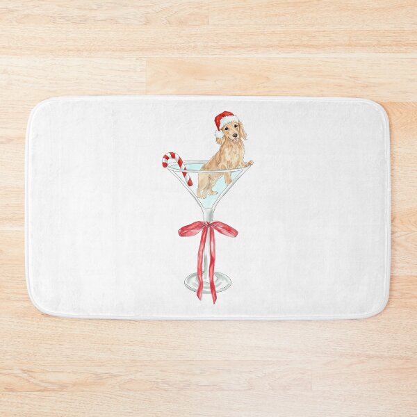 Item preview, Christmas Mar-Weenie Dachshund Holiday Cocktail (white) designed and sold by Magnolia Valley Art.