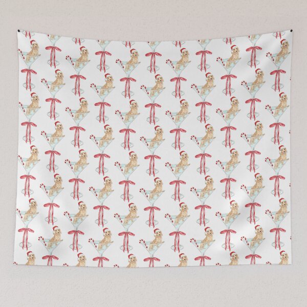 Item preview, Christmas Mar-Weenie Dachshund Holiday Cocktail (white) designed and sold by Magnolia Valley Art.