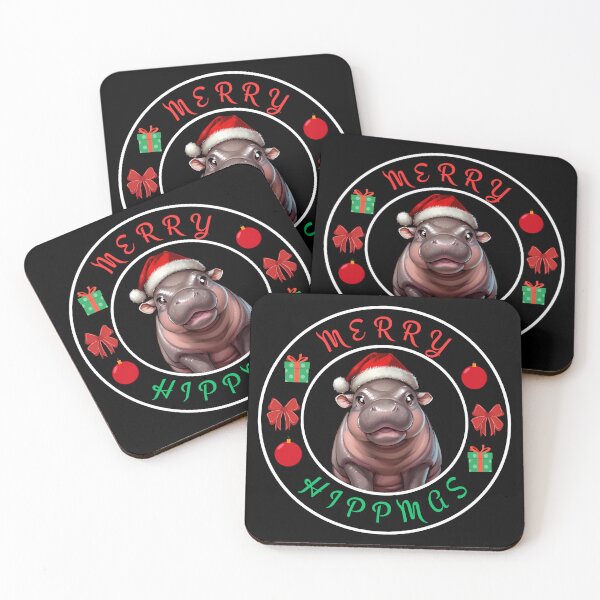 Item preview, Merry Hippmas: Moo Deng Christmas Design designed and sold by andasanc14.