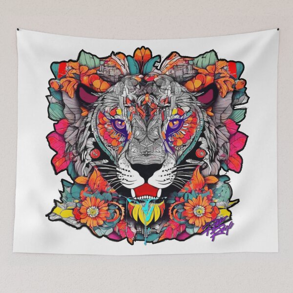 Item preview, "Harmony in Bloom: The Tiger's Reverie" designed and sold by rikkirocx.