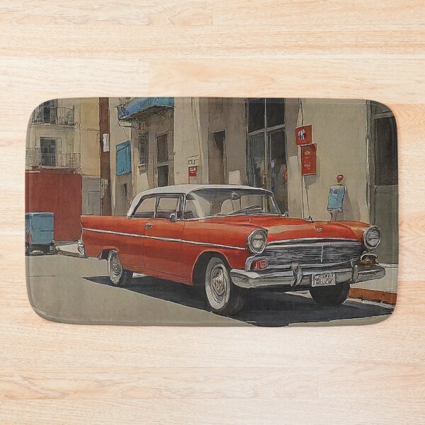 Item preview, A Parked Red Classic Car  designed and sold by Skye Ryan-Evans.