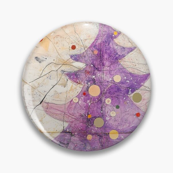Item preview, Purple art brut Christmas tree  designed and sold by EpicFoxArt.