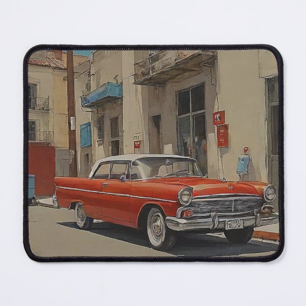 Item preview, A Parked Red Classic Car  designed and sold by Skye Ryan-Evans.