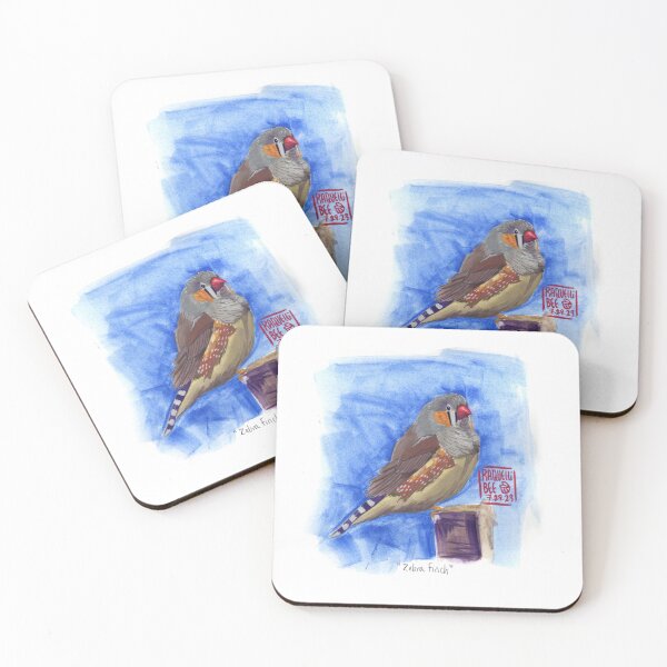 Item preview, Zebra Finch | Birds | Gouache designed and sold by Raquellibee.