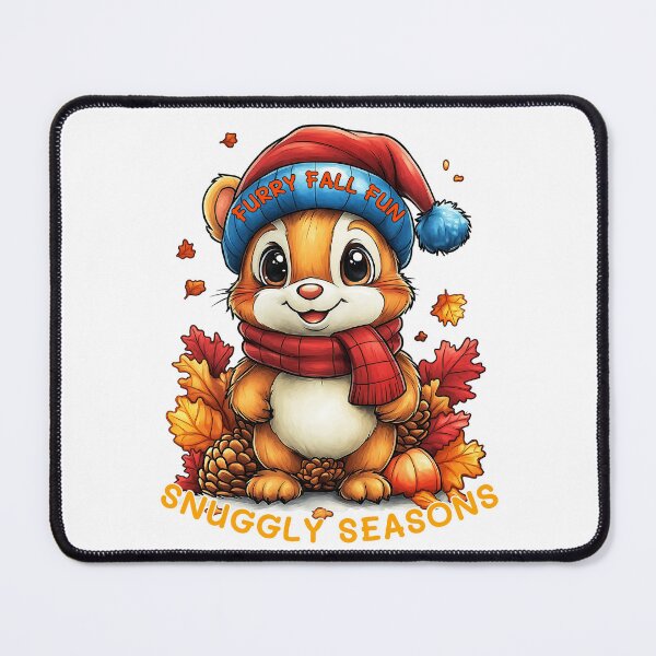 Item preview, Furry Fall Fun, Snuggly Seasons Art, Cozy Autumn Animal, Cute Fall Chipmunk, Festive Fall Illustration designed and sold by BukkyStory.