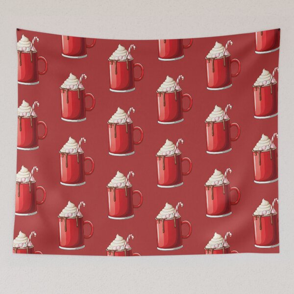 Item preview, Christmas Red Mug With Candy Cane Hot Chocolate designed and sold by CriaCreative.
