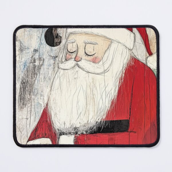 Item preview, Sleepy Santa art brut style designed and sold by EpicFoxArt.