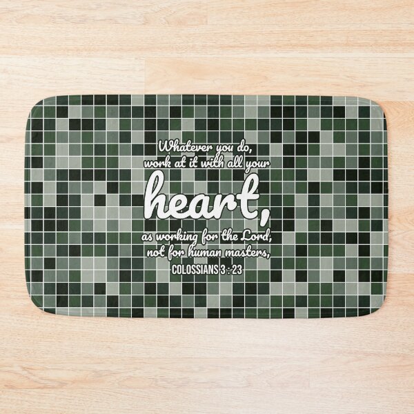 Item preview, Colossians 3 : 23 - Work with all your heart - Bible passage designed and sold by JF Designs.