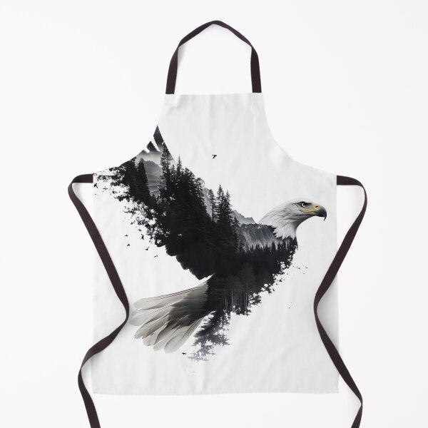 Item preview, Intricate Eagle Silhouette Blending Sky and Mountains designed and sold by Rui Mythic Studio.