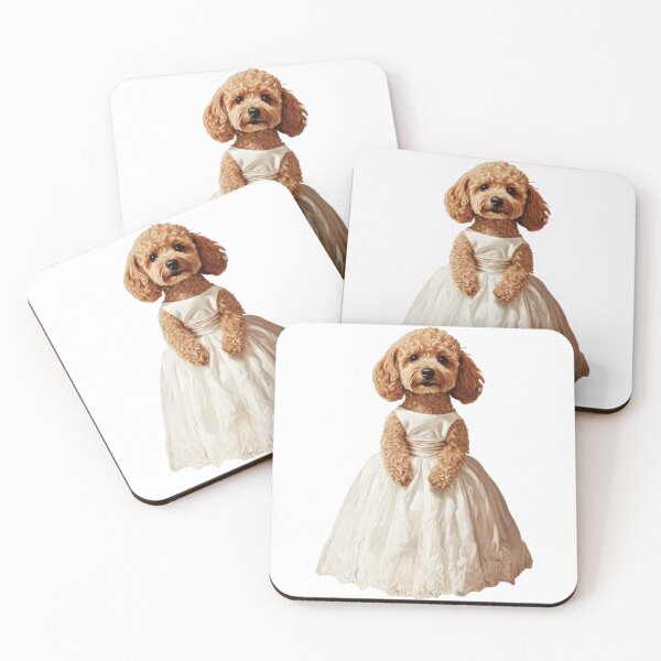 Item preview, Funny poodle pun- poodle wearing white dress designed and sold by cocomelon168.