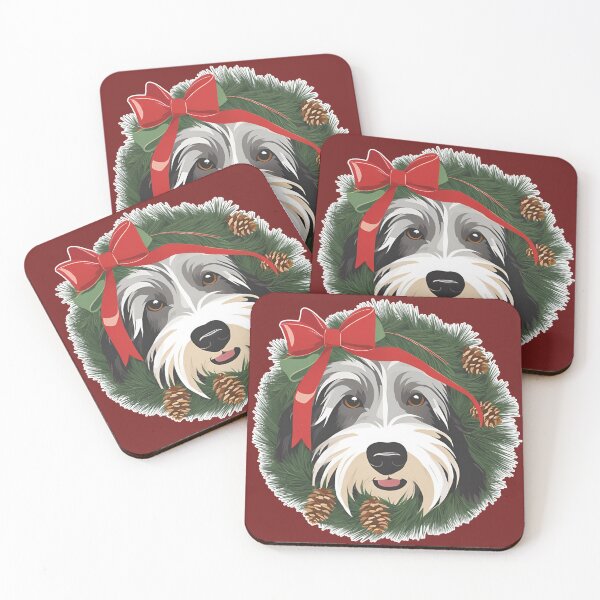 Item preview, Jolly Christmas - Bearded Collie Nose Edition designed and sold by GoodyPaws.