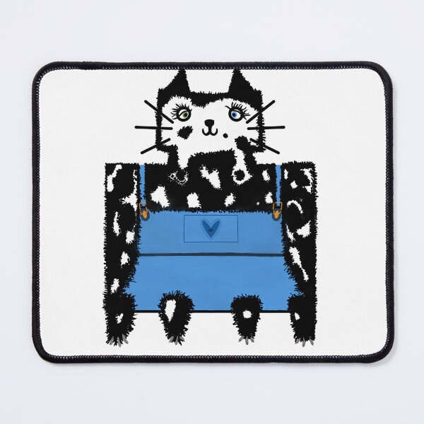 Item preview, Cow Cat in Overalls designed and sold by KHoltDesigns.