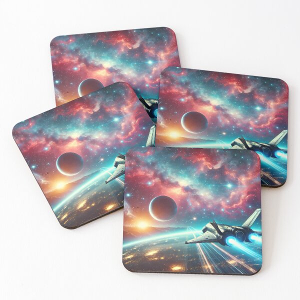 Item preview, "Futuristic cosmic voyage through vibrant galaxies." designed and sold by OrbitOdyssey.