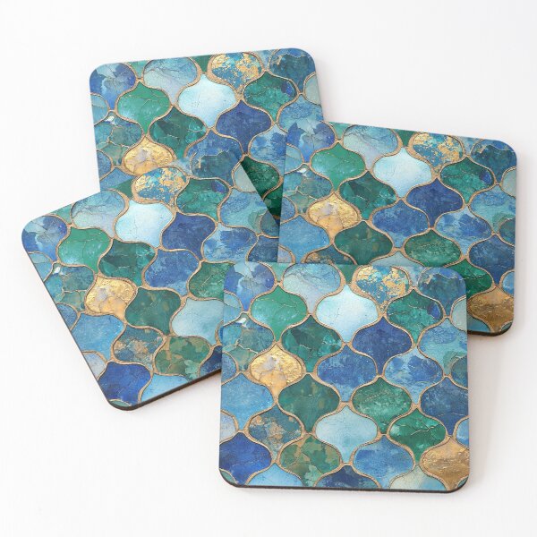 Item preview, Blue Emerald Maroccan Gilt Pattern designed and sold by GrinGalore.