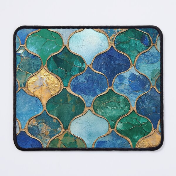 Item preview, Blue Emerald Maroccan Gilt Pattern designed and sold by GrinGalore.