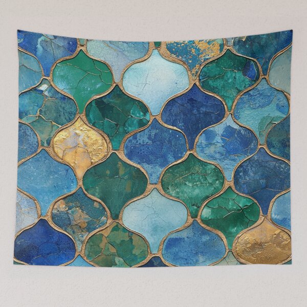 Item preview, Blue Emerald Maroccan Gilt Pattern designed and sold by GrinGalore.