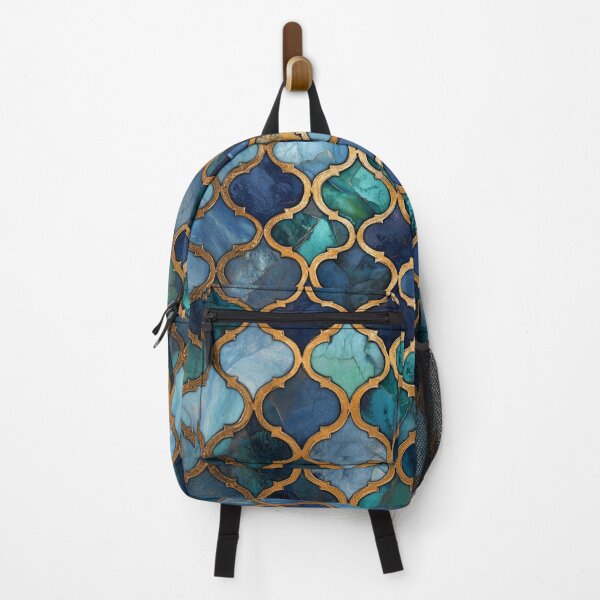 Item preview, Blue Emerald Maroccan Gold Gilding Pattern designed and sold by GrinGalore.