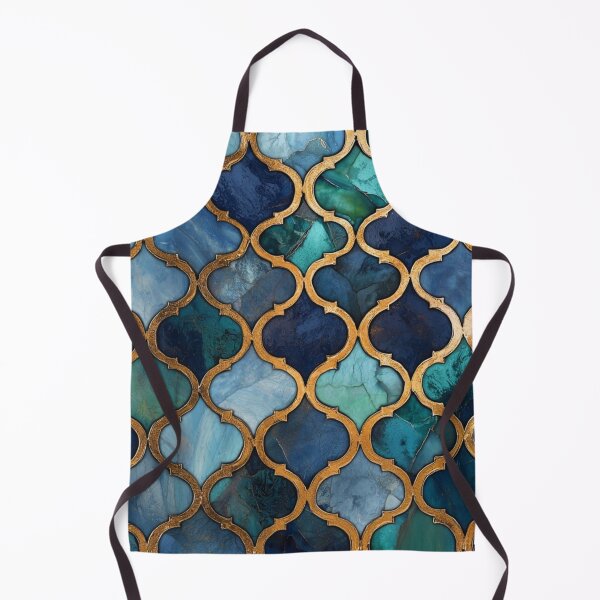 Item preview, Blue Emerald Maroccan Gold Gilding Pattern designed and sold by GrinGalore.