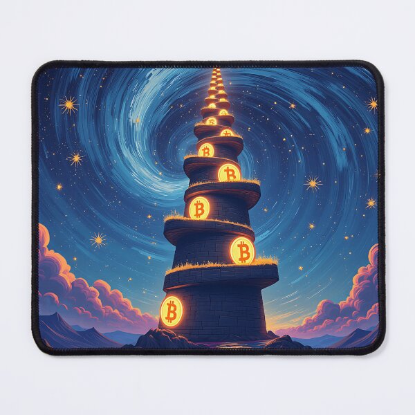 Item preview, Bitcoin Sparkline The Path of Light designed and sold by RadDeck.