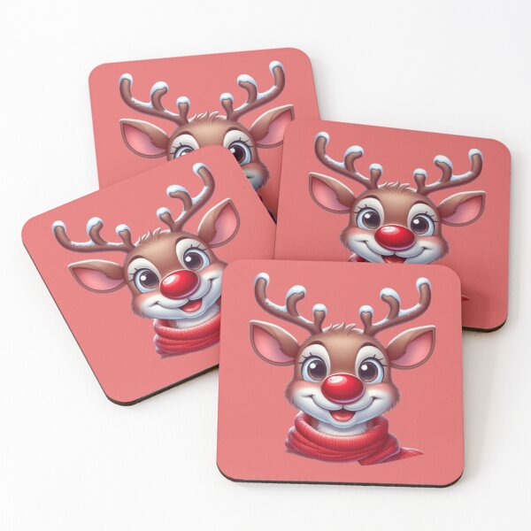 Item preview, Red Nose Smily Reindeer  designed and sold by DeeCeeFashion.