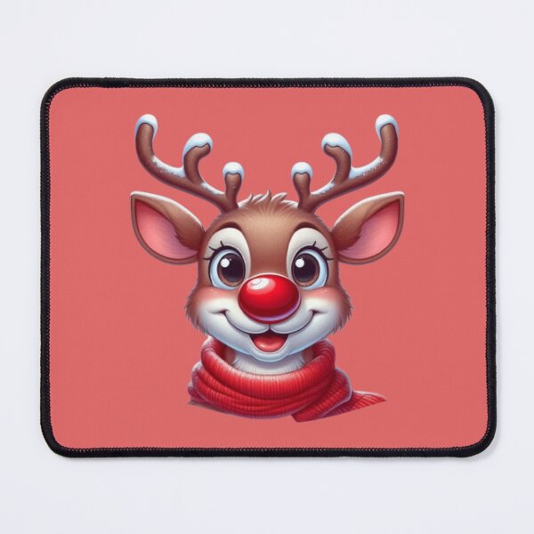 Item preview, Red Nose Smily Reindeer designed and sold by DeeCeeFashion.