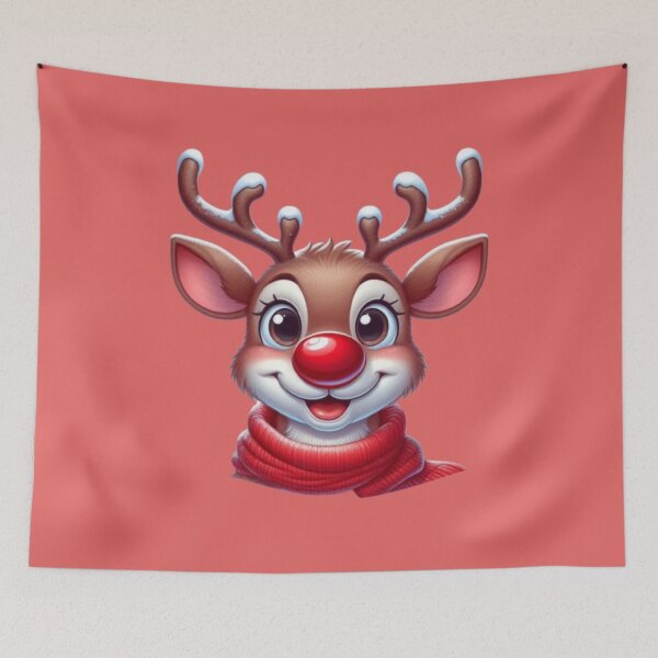 Item preview, Red Nose Smily Reindeer  designed and sold by DeeCeeFashion.