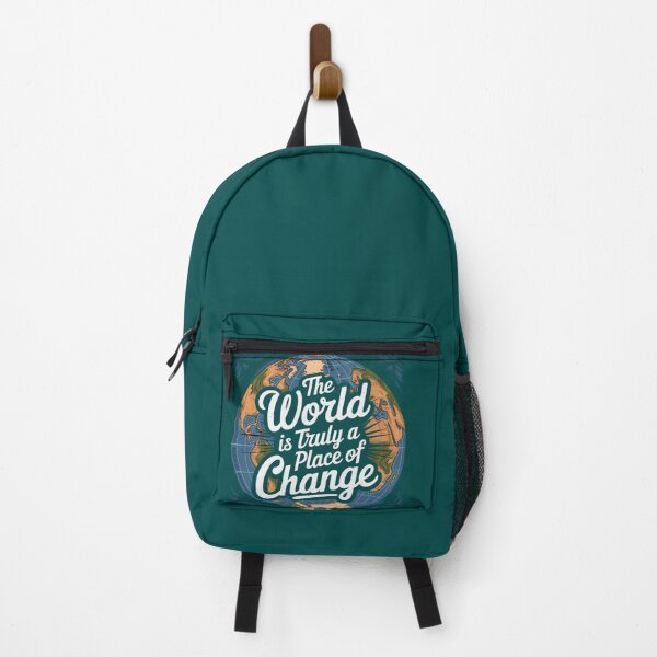 Item preview, Globe Illustration T-shirt design with 'The World is Truly a Place of Change' Typography designed and sold by Samgfxt-shirt.