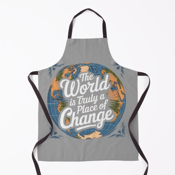 Item preview, Globe Illustration T-shirt design with 'The World is Truly a Place of Change' Typography designed and sold by Samgfxt-shirt.