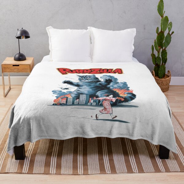 Item preview, Purrzilla, monster cat, cat, meow, kimono, Japan, Japanese, funnyfits70, Humor, Funny, retro, vintage, funny quotes, animal humor, designed and sold by FunnyFits70.