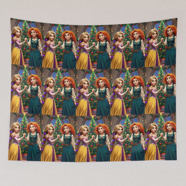 Item preview, Rapunzel and Merida at Christmas 1 designed and sold by Heartbreaker Creative.