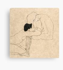 Egon Schiele "Lovers" Canvas Print