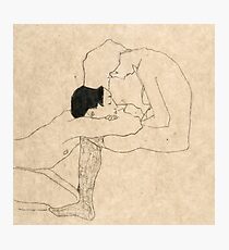 Egon Schiele "Lovers" Photographic Print