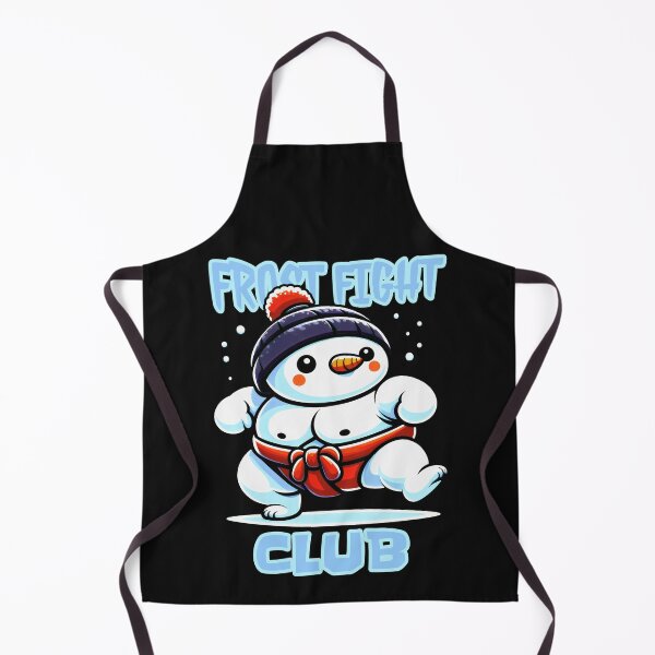 Item preview, Frost Fight Club Playful Snowman Fighter with Carrot Nose and Red Sash designed and sold by SplashTastic.