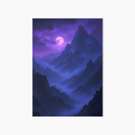 Item preview, Serene Moonlight, Misty Mountain Landscape designed and sold by 2Motivation.