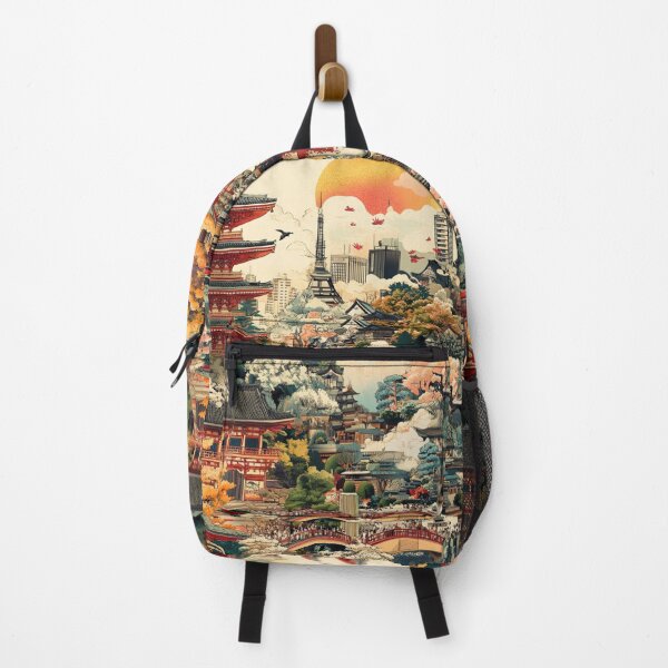 Item preview, Modern Retro Tokio Collage Pattern designed and sold by GrinGalore.