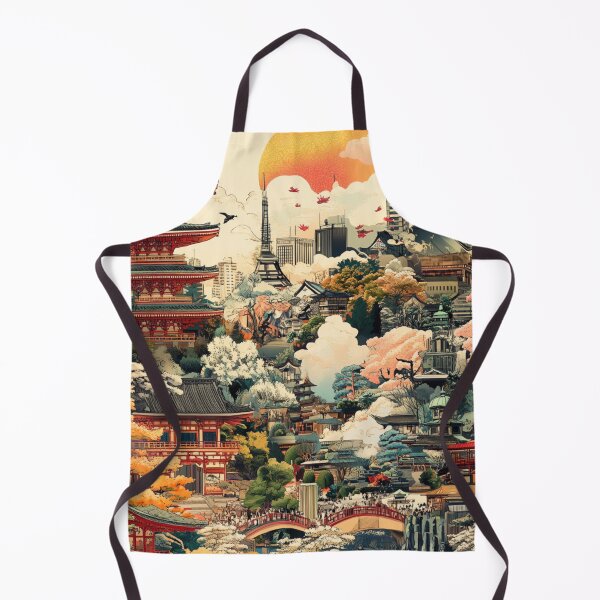 Item preview, Modern Retro Tokio Collage Pattern designed and sold by GrinGalore.