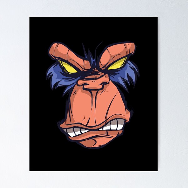Item preview, Angry Chimpanzee Face designed and sold by TurtleDojo.